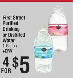 Smart & Final First Street Purified Drinking or Distilled Water offer