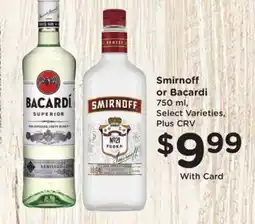Ralphs Smirnoff or Bacardi offer