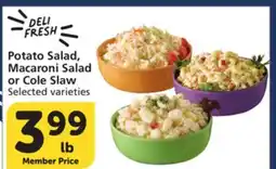 Vons Potato Salad, Macaroni Salad or Cole Slaw offer