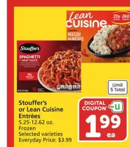 Vons Stouffer's or Lean Cuisine Entrées offer