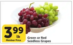 Vons Green or Red Seedless Grapes offer