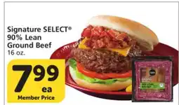 Vons Signature SELECT 90% Lean Ground Beef offer
