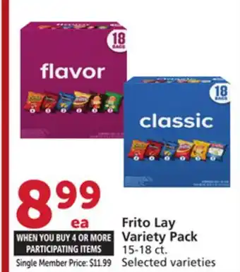 Vons Frito Lay Variety Pack offer