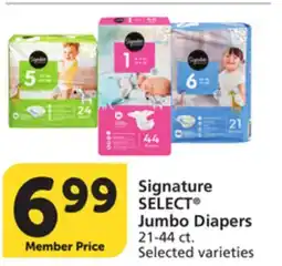 Vons Signature SELECT Jumbo Diapers offer