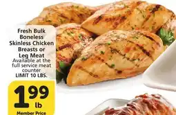 Vons Fresh Bulk Boneless Skinless Chicken Breasts or Leg Meat offer