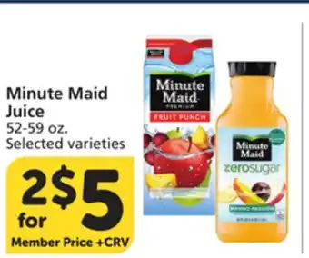 Vons Minute Maid Juice offer