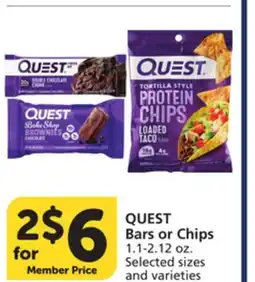 Vons QUEST Bars or Chips offer