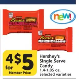 Vons Hershey's Single Serve Candy offer