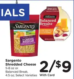 Ralphs Sargento Shredded Cheese offer