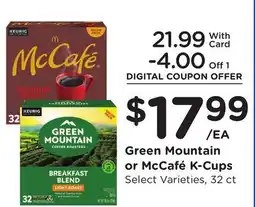 Ralphs Green Mountain or McCafé K-Cups offer