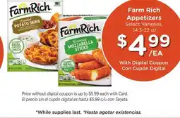 Ralphs Farm Rich Appetizers offer