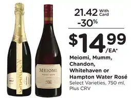 Ralphs Meiomi, Mumm, Chandon, Whitehaven or Hampton Water Rosé offer