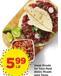 Food 4 Less Steak Picado for Taco Meat offer
