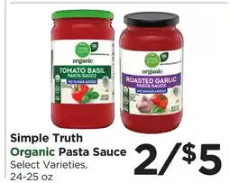 Food 4 Less Simple Truth Pasta Sauce offer