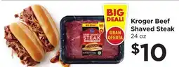 Food 4 Less Kroger Beef Shaved Steak offer