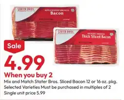Stater Bros Stater Bros. Sliced Bacon offer