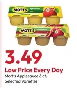 Stater Bros Mott's Applesauce offer