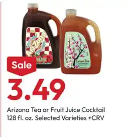 Stater Bros Arizona Tea or Fruit Juice Cocktail offer