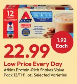 Stater Bros Atkins Protein-Rich Shakes Value Pack offer