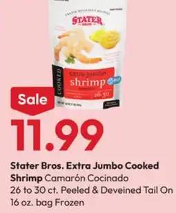 Stater Bros Stater Bros. Extra Jumbo Cooked Shrimp offer