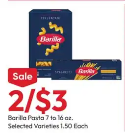 Stater Bros Barilla Pasta offer