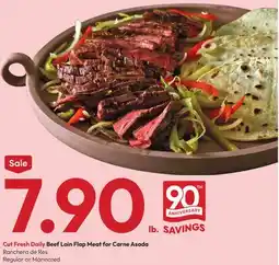 Stater Bros Cut Fresh Daily Beef Loin Flap Meat for Carne Asada offer
