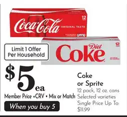 Pavilions Coke or Sprite offer