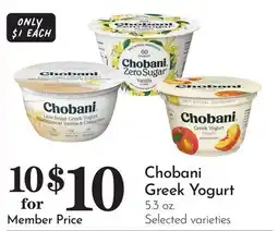 Pavilions Chobani Greek Yogurt offer