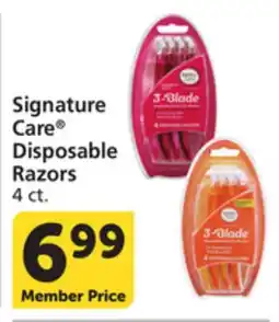 Pavilions Signature Care Disposable Razors offer