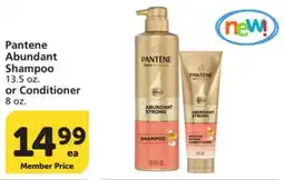 Pavilions Pantene Abundant Shampoo 13.5 oz. or Conditioner 8 oz offer