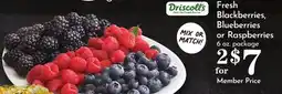 Pavilions Fresh Blackberries, Blueberries or Raspberries offer