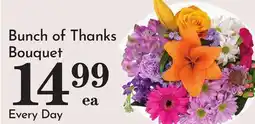 Pavilions Bunch of Thanks Bouquet offer