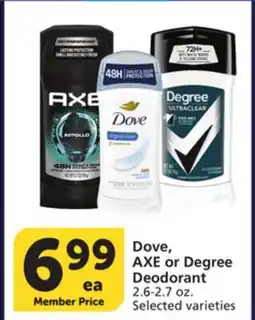 Pavilions Dove, AXE or Degree Deodorant offer