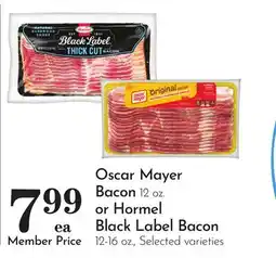 Pavilions Oscar Mayer Bacon 12 oz. or Hormel Black Label Bacon 12-16 oz offer