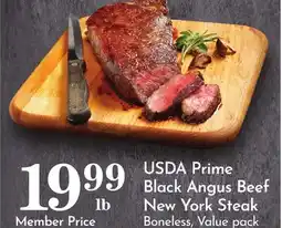 Pavilions USDA Prime Black Angus Beef New York Steak offer