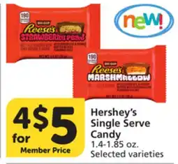 Pavilions Hershey's Single Serve Candy offer