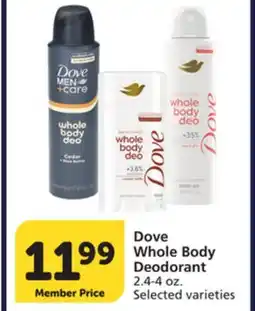 Pavilions Dove Whole Body Deodorant offer