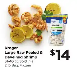 Food 4 Less Kroger Large Raw Peeled & Deveined Shrimp offer