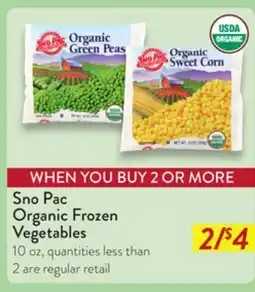 Fresh Thyme Sno Pac Organic Frozen Vegetables offer