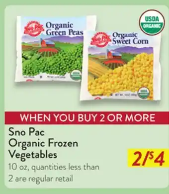 Fresh Thyme Sno Pac Organic Frozen Vegetables offer