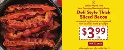 Fresh Thyme Deli Style Thick Sliced Bacon offer