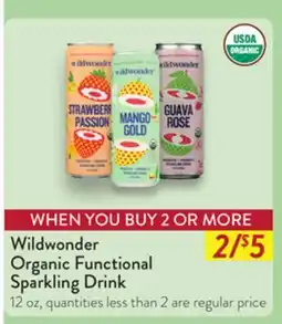 Fresh Thyme Wildwonder Organic Functional Sparkling Drink offer