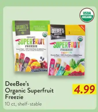 Fresh Thyme DeeBee's Organic Superfruit Freezie offer
