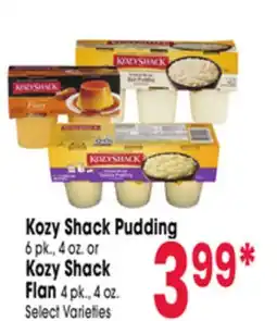 Jewel-Osco Kozy Shack Pudding 6 pk., 4 oz. or Kozy Shack Flan 4 pk., 4 oz offer