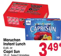 Jewel-Osco Maruchan Instant Lunch 6 pk. or Capri Sun 10 ct offer