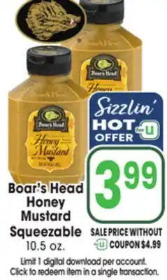 Jewel-Osco Boar's Head Honey Mustard Squeezable offer