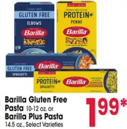 Jewel-Osco Barilla Gluten Free Pasta 10-12 oz. or Barilla Plus Pasta 14.5 oz offer