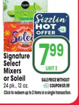 Jewel-Osco Signature Select Mixers or Soleil offer