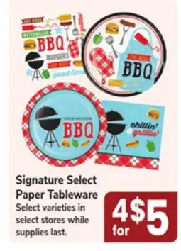 Jewel-Osco Signature Select Paper Tableware offer