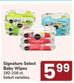 Jewel-Osco Signature Select Baby Wipes offer